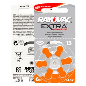 Батареи для слухового аппарата 30 шт./5 карт RAYOVAC EXTRA-A13/PR48/S13, воздуходувка из цинка, 1,45 в, размер 13, диаметр 7,9 мм, толщина 5,4 мм