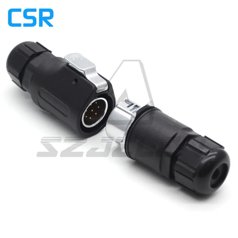 XHP20 , Waterproof Connector 8 Pin Outdoor LED Power Cable Connector Male Plug And Female Socket Docking Connector IP67