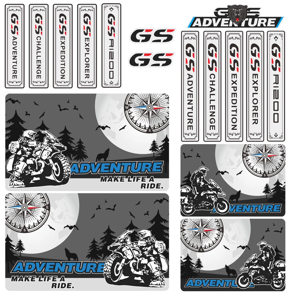 

Trunk Motorcycle Stickers R 1200 GS GSA Luggage Aluminium Tail Top Side Panniers Box Cases For BMW R1200GS R1200 ADV Adventure