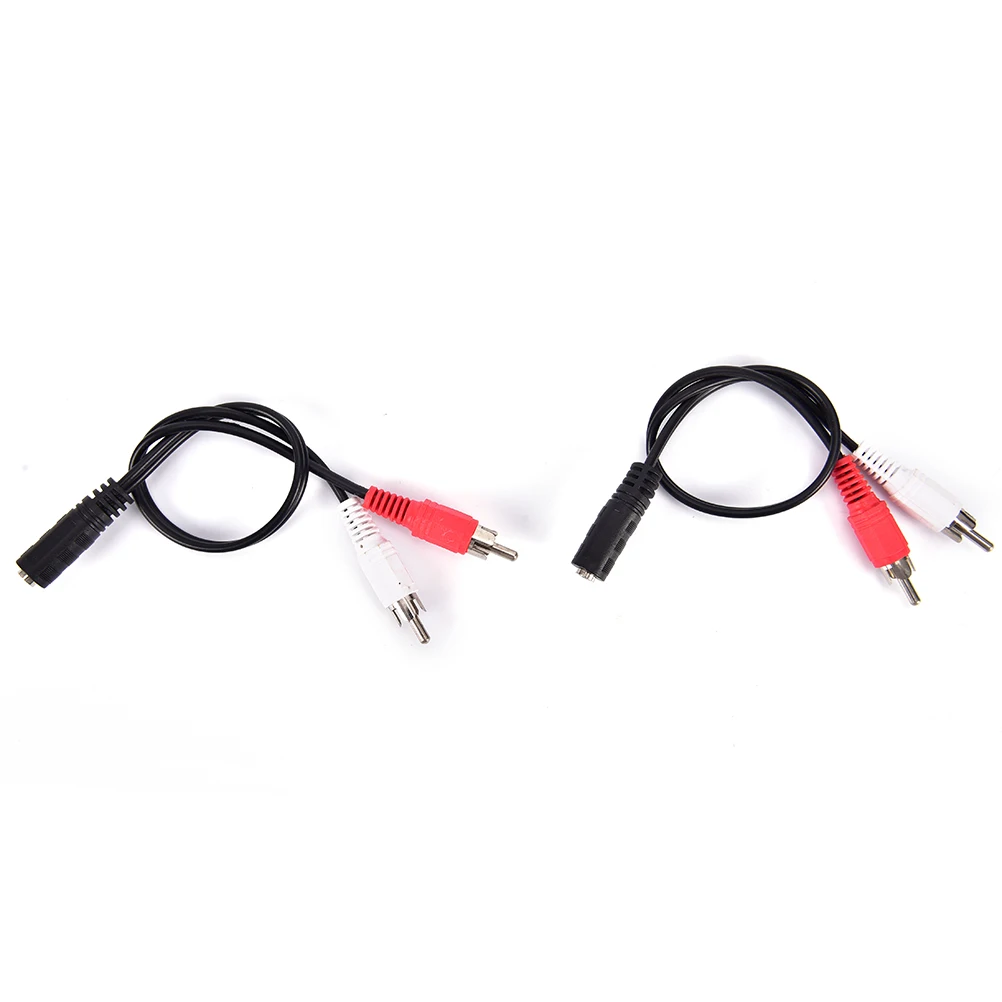 Adaptador de 3,5mm Y Cable de Audio estéreo hembra Jack a 2 adaptador macho RCA rojo blanco