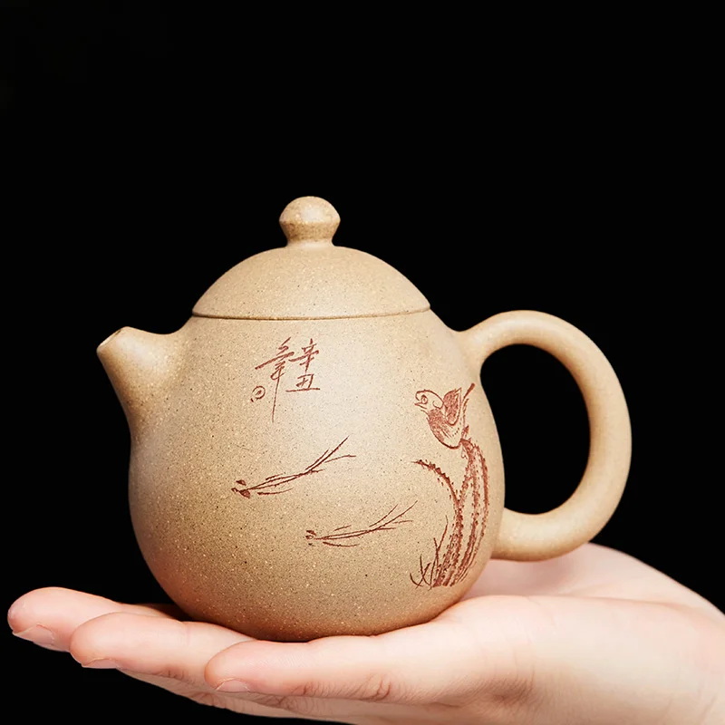 

|Yixing recommended pure manual single teapot dragon egg clay ore real kung fu tea famous Long Dan