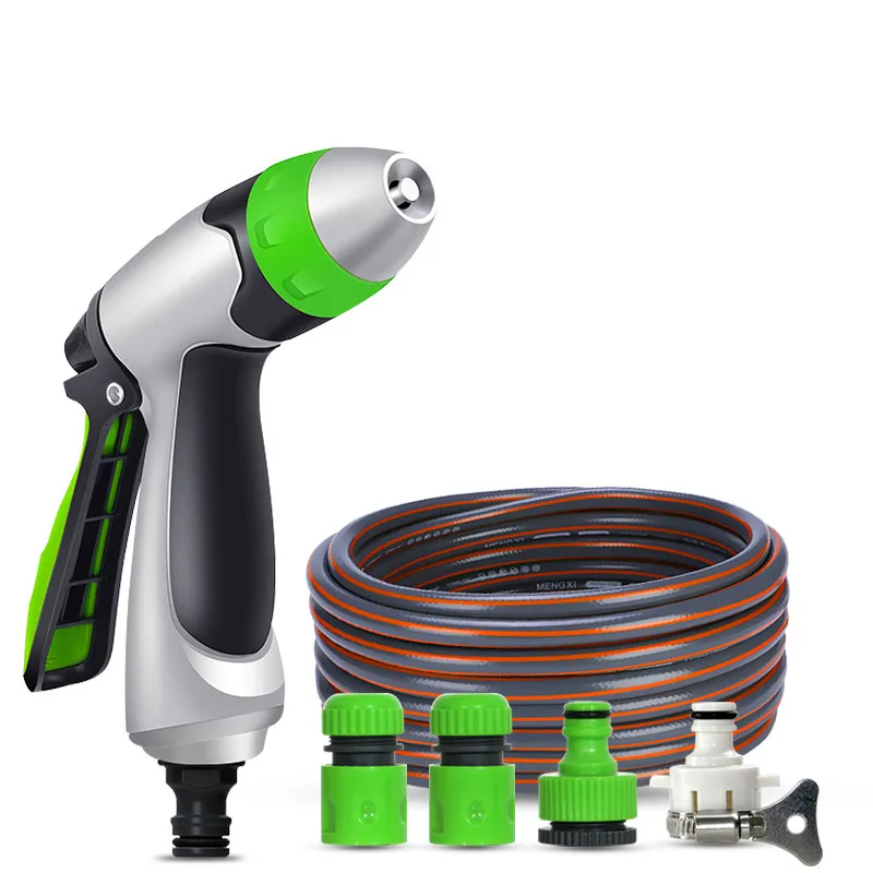 

Flower Watering Gun Household Car Wash Shower Spray Head Gardening Watering Shower Irrigation Nozzle Garden Hose Set