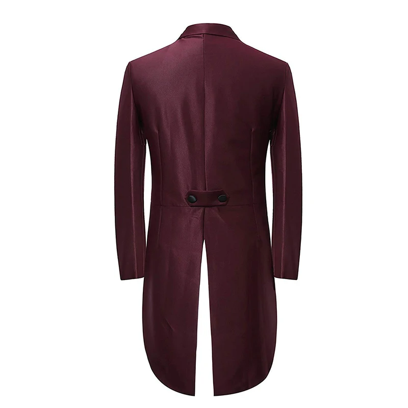 Traje de boda con pantalones negros para hombre, Blazer para novio, traje de baile de graduación, Burgundy, 2 piezas (chaqueta + pantalón)