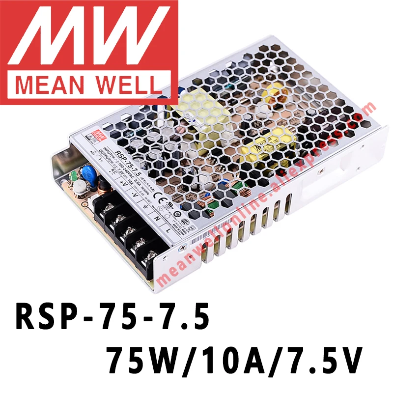 

Mean Well RSP-75-7.5 meanwell 7.5VDC/10A/75W Single Output with PFC Function Power Supply online store