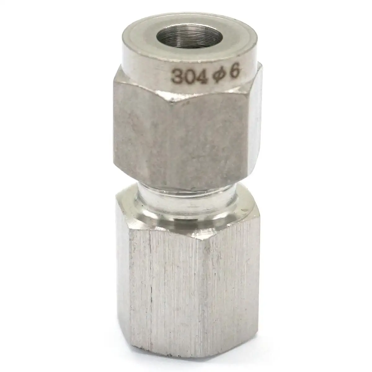 M10x1mm Metric Weibliche zu 6mm OD Rohr 304 Edelstahl Rohr Compression fitting Union Stecker