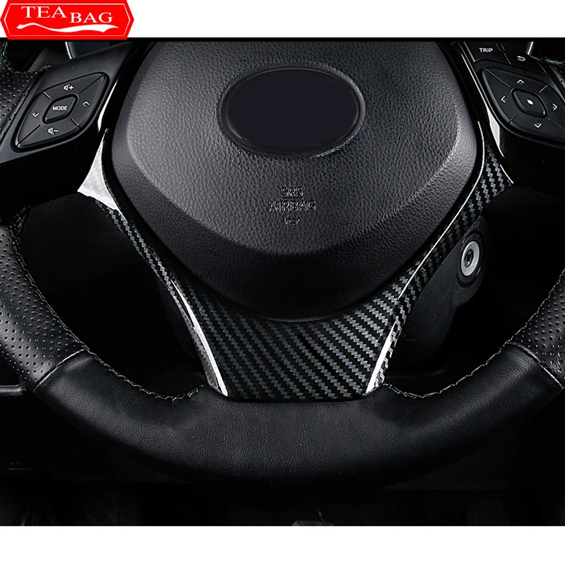 

Car Styling Steering Wheel Decorative Cover ABS Frame Stickers Decorative Accessories For Toyota C-HR CHR C HR 2017-2020