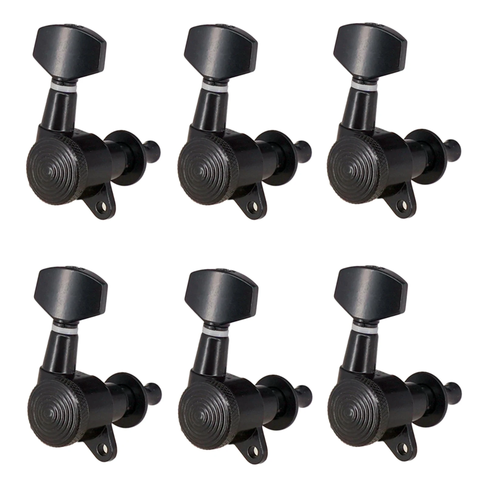 Electric Guitar String Locking Tuning Pegs Tuner Machine Heads 6R Black Set