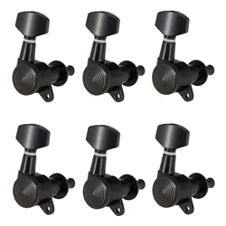 Electric Guitar String Locking Tuning Pegs Tuner Machine Heads 6R Black Set