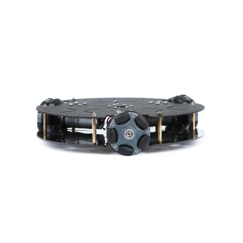 58MM Plastic/Metal Omni Wheel Robot Chassis Smart Car Chassis Unassembled With 13CPR/360CPR Hall Encoder Motors