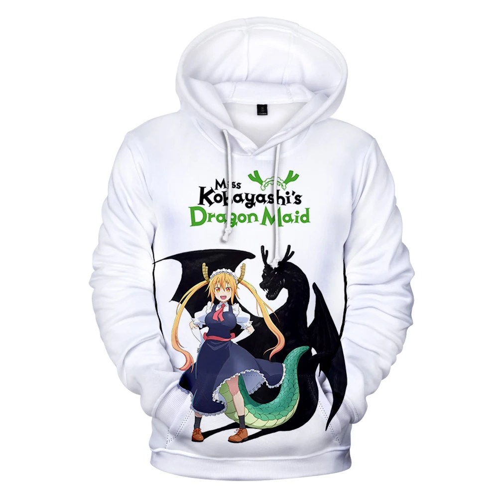 Fräulein Kobayashi der Drachen Maid Hoodies 3D Drucke Unisex Mode Lange Hülse Mit Kapuze Sweatshirt Heißer Verkauf Casual Streetwear Kleidung