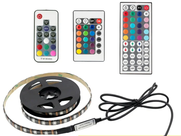 

USB LED Strip 5050 RGB Flexible LED Light DC5V RGB Color Changeable TV Background Lighting.