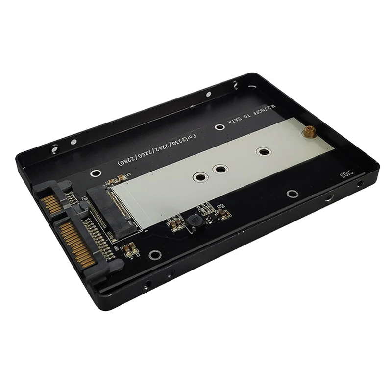 B Key NGFF M.2 to SATA 3.0 Adapter Card with Metal Housing M.2/NGFF SSD to 2.5