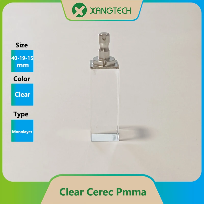 

XANGTECH Clear Sirona Monolayer Cerec Pmma Blocks Discs B40 40-19-15mm for Dental Lab