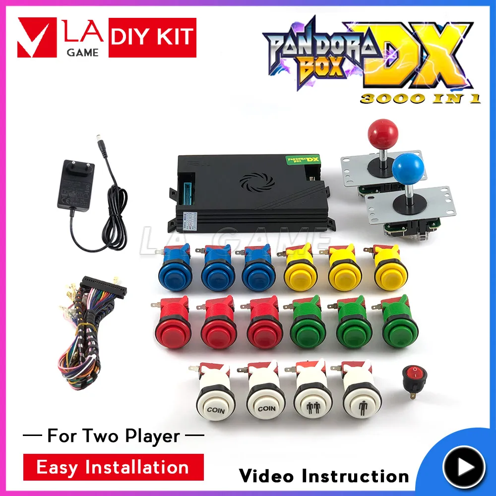 3000 In 1 Arcade Joystick Diy Kit Pandora Box Cx Happ Arcade Buttons 5pin 8way Joystick Arcade Sanwa Original Save Game Progress