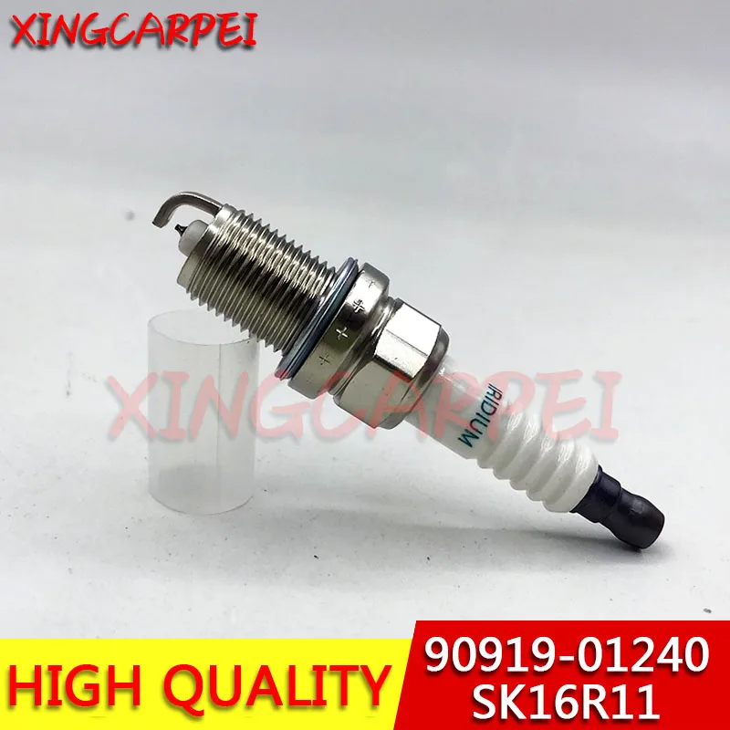 4pcs/lots 90919-01240 SK16R11 Iridium Spark Plug For Toyota Carmy Fiat Rover Range Sport Hiace Prius 90919 01240 9091901240