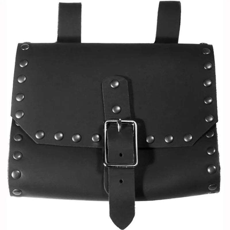 

Medieval LARP Kidney Pouch Renaissance Steampunk Studded Purse Historical Leather Belt Bag Costume Fittings Pocket For Women Men