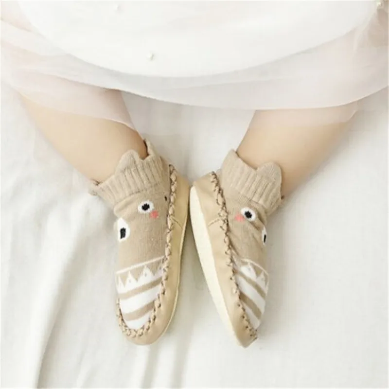 Spring Autumn Anti Slip Floor Socks With Rubber Soles Casual Soft Shoes For Newborn  Girls Boys 0-24M Infant Baby Socks New 2024