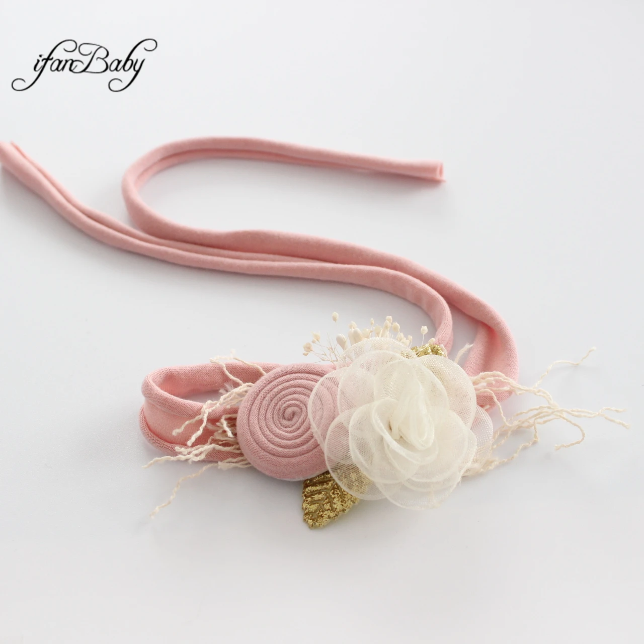 Kids Gilr Women Vintage Rose Flower Headband Nylon Elastic Headband