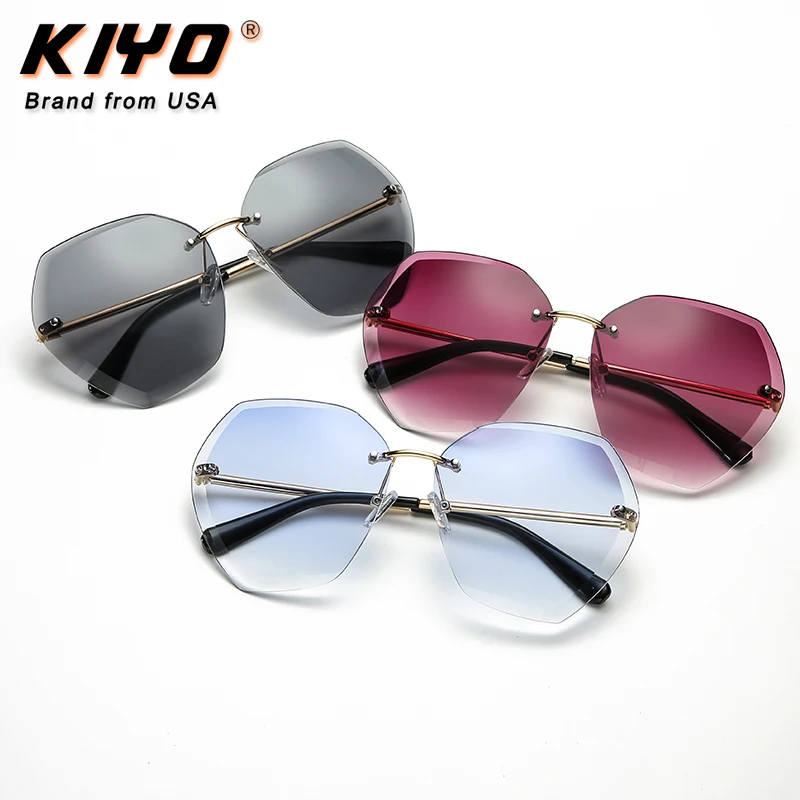 KIYO Brand 2020 New Women Men Polygonal Sunglasses Metal Classic Sun Glasses High Quality UV400 Driving Eyewear 2841