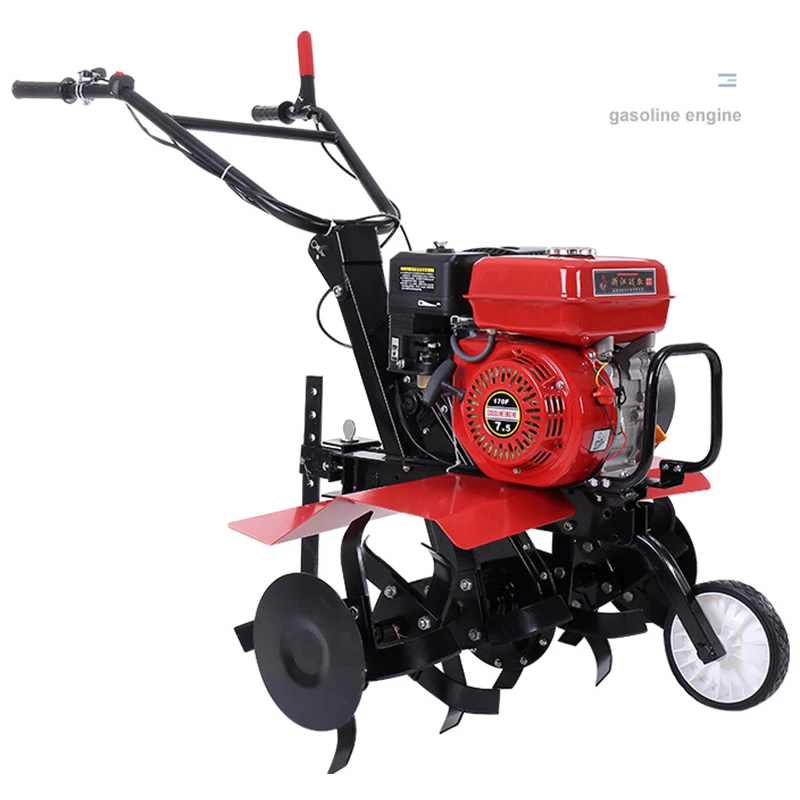 7.5HP gasoline field cultivator, soil loosening and plowing machine, agricultural weeder, ditching and plowing machine, 212CC