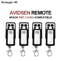 4PCS Garage Door Remote Control Avidsen 114253 Gate Transmitter 433.92MHz Rolling Code Keychain Opener