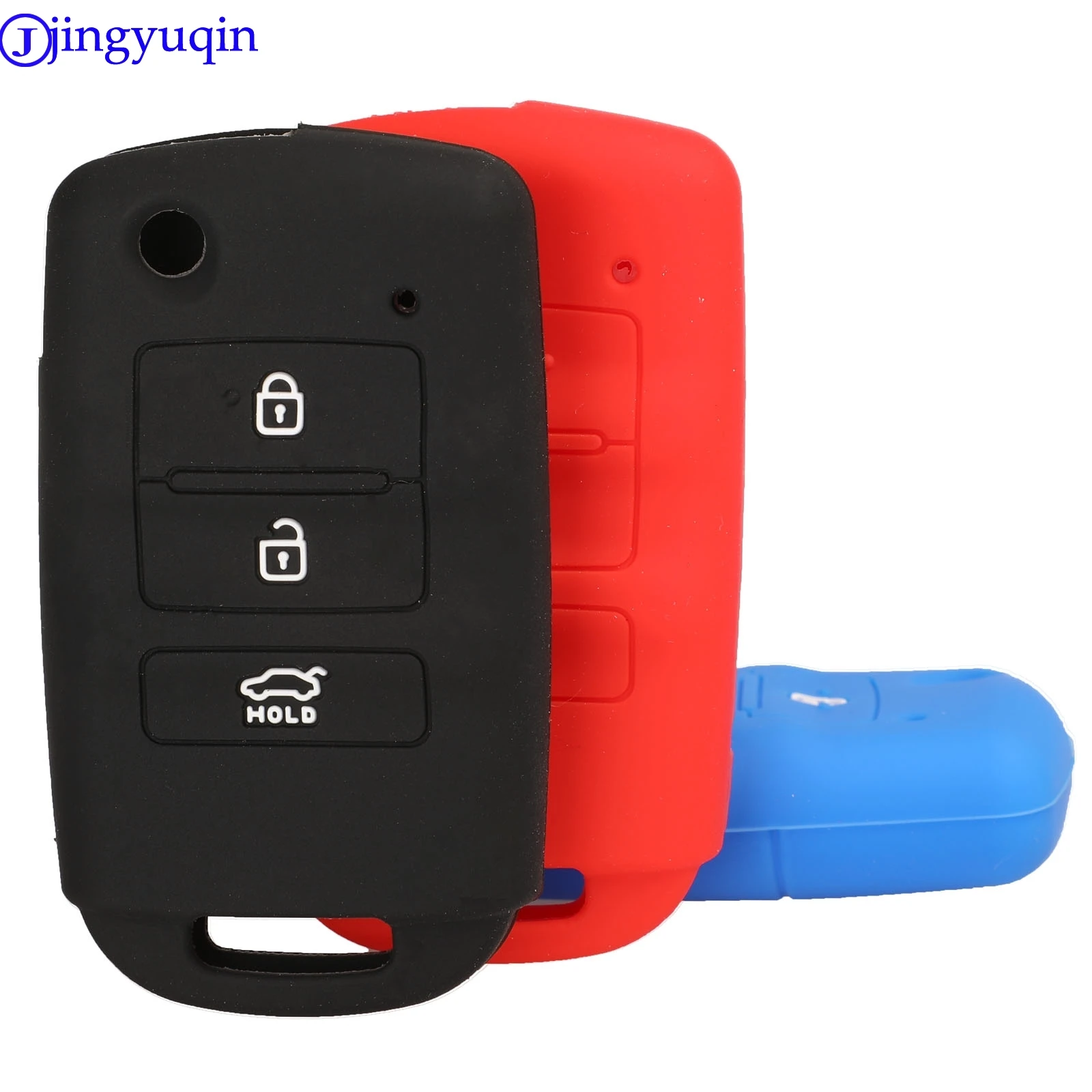 jingyuqin 3B Remote Car Key Silicone Cover Case For Kia Sorento K900 New K7 Cadenza 2017 2018 2019 Holder Styling Folding Flid