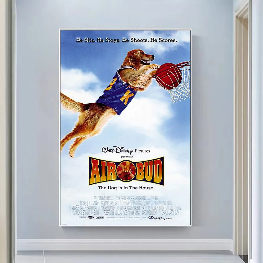 

V2047 Air Bud Vintage Classic Movie Wall Silk Cloth HD Poster Art Home Decoration Gift