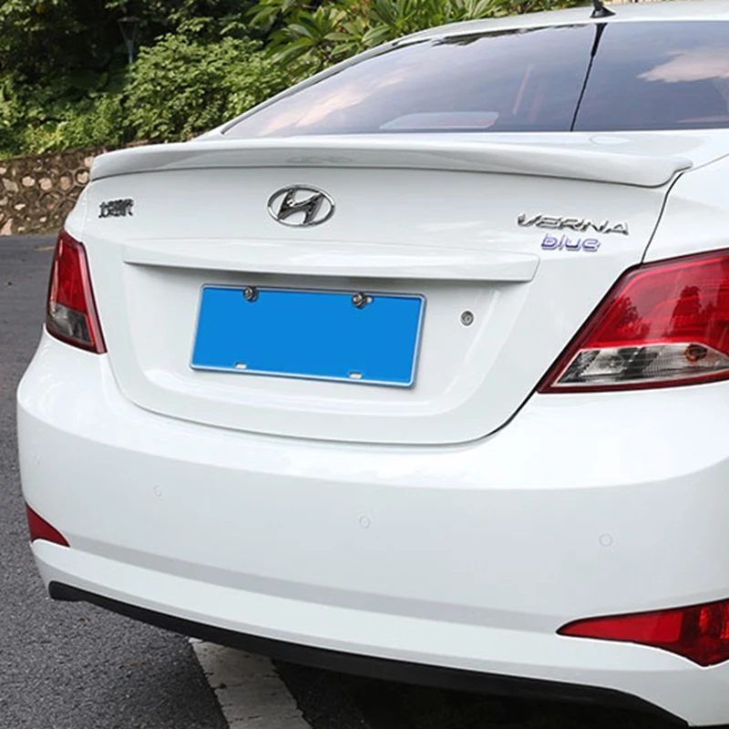 Para hyundai verna spoiler acento spoiler 2011-2015 spoiler verna/acento sin pintura alerón trasero del maletero del coche