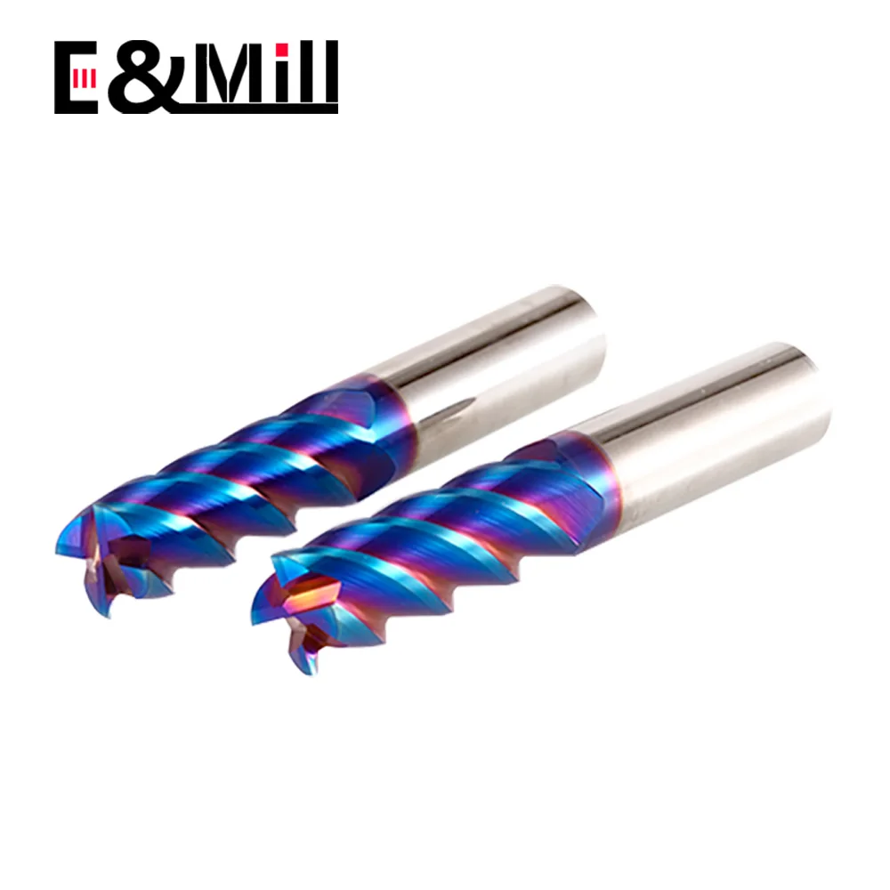 HRC65 4 flet stal wolframowa frez z węglika frez CNC ze stali nierdzewnej specjalne narzędzie CNC 1-20mm frez trzpieniowy