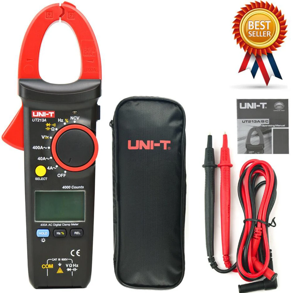 UNI-T UT213A 400A الرقمية المشبك متر الجهد المقاومة السعة المتعدد السيارات المدى المتعدد ديود