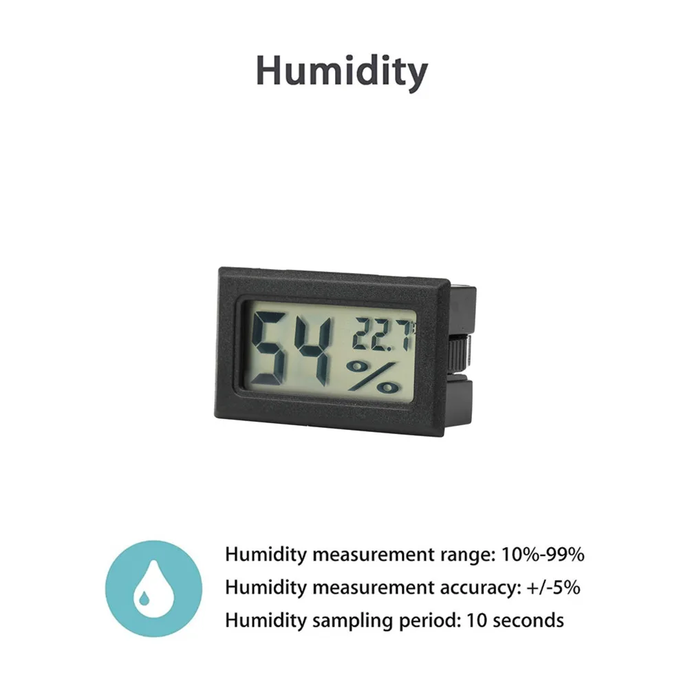 Mini الرقمية LCD داخلي مريحة استشعار درجة الحرارة مقياس الرطوبة ميزان الحرارة مقياس الرطوبة