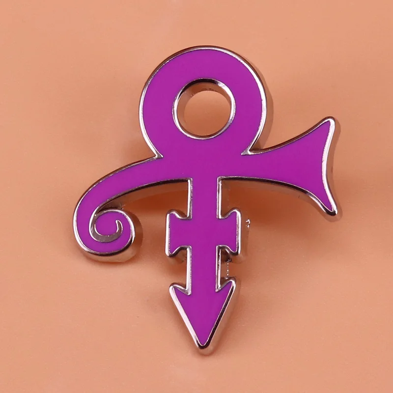 Broche en émail symbole de la pluie violette, broche Prince Rogers Nelson, badge musical d'art