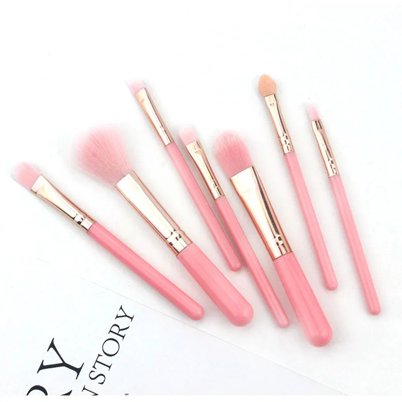 7Pcs Makeup Brushes Set Eye Shadow Foundation Powder Contour Concealer Lip Make Up Brush Beauty Tools T0362