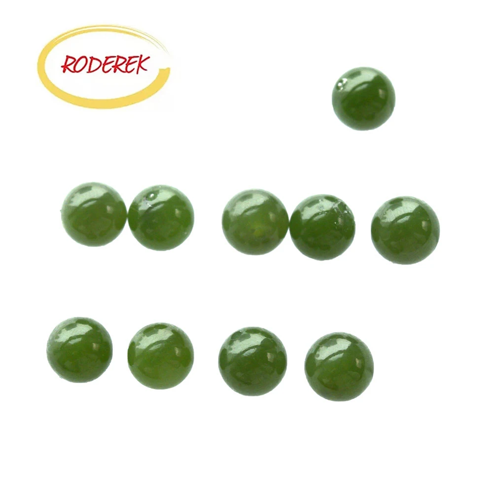 10 Pcs Natural Green Jadeite Beads for Making Bracelet or Necklace