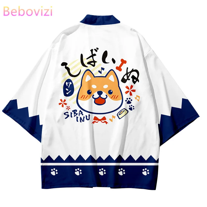 2021 Plus Size XXS-6XL Summer Loose Japanese Fashion Cartoon Kawaii Kimono Streetwear Cardigan Robe Women Men Haori Top Yukata