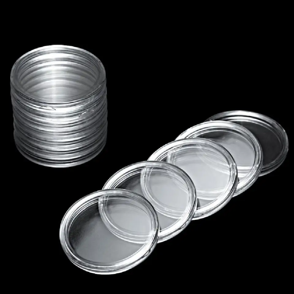 DEZHI 60 pièces 41 mm Porte-pièces Silver Eagles pièces de Monnaie en Plastique Transparent boîte de Rangement en Plastique pour la Collecte de pour collectionneurs DEZHI 60 pièces 41 mm Porte-pièces Silver Eagles pièces de Monnaie en Plastique Transparent boîte de Rangement en Plastique pour la Collecte de pour collectionneurs