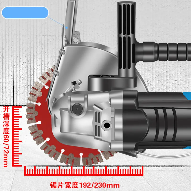 Monolithic slotting machine hydroelectric installation one-time forming dust-free electrician slotting concrete cutting machine