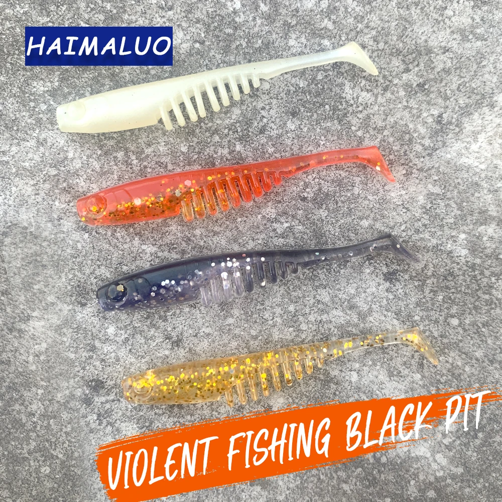 HAIMALUO Swimbait doble color cola en T para jigging - imagen 4