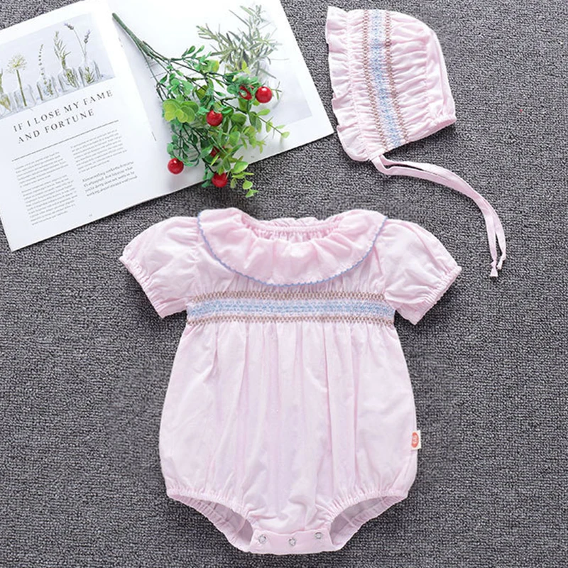 Mono de estilo coreano para niñas recién nacidas, monos para bebés, ropa de algodón para niñas de verano