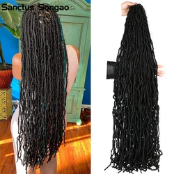 Extensions Capillaires Synthétiques Bouclées et Ondulées pour Femme, Tresses de Déesse, Fausses Mèches, Crochet, 36 Pouces