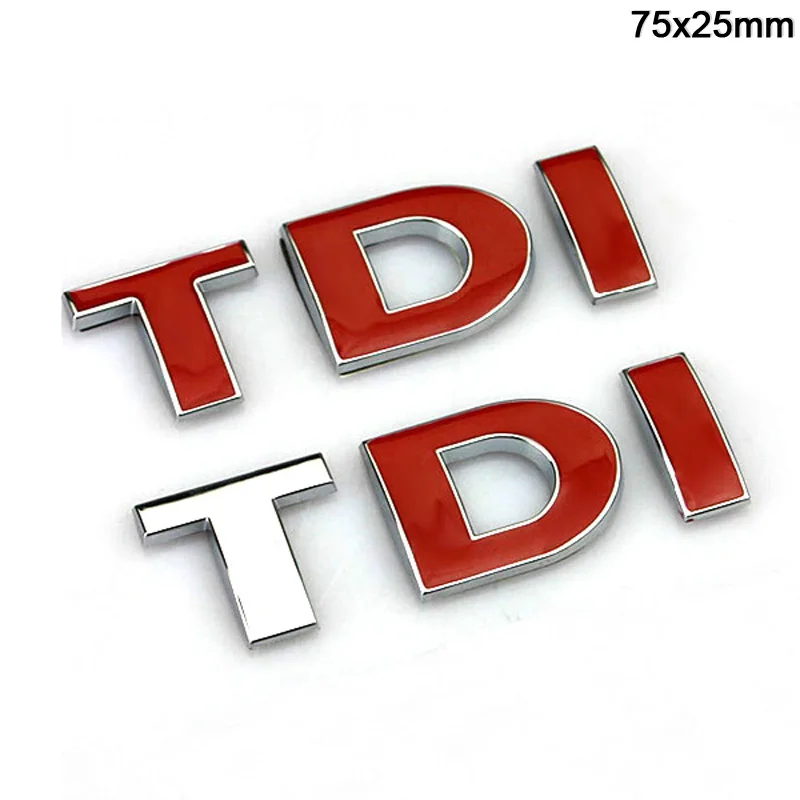 

50pcs Chrome Red TDI Car Styling Boot Badges Shipping Free