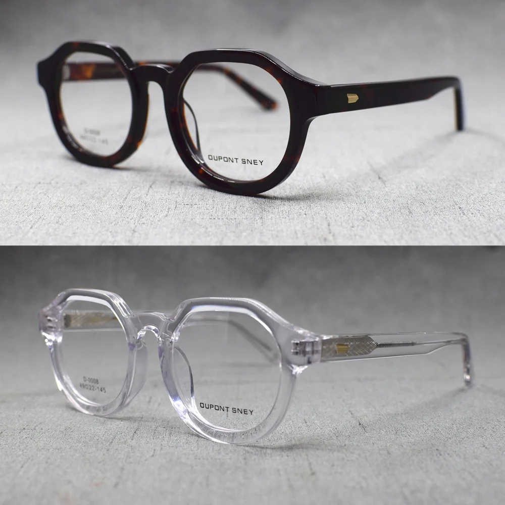 Vintage  Eyeglass Frames Men Acetate Full Rim Oval Glasses For Women Rx able Top Quality Optical Myopia