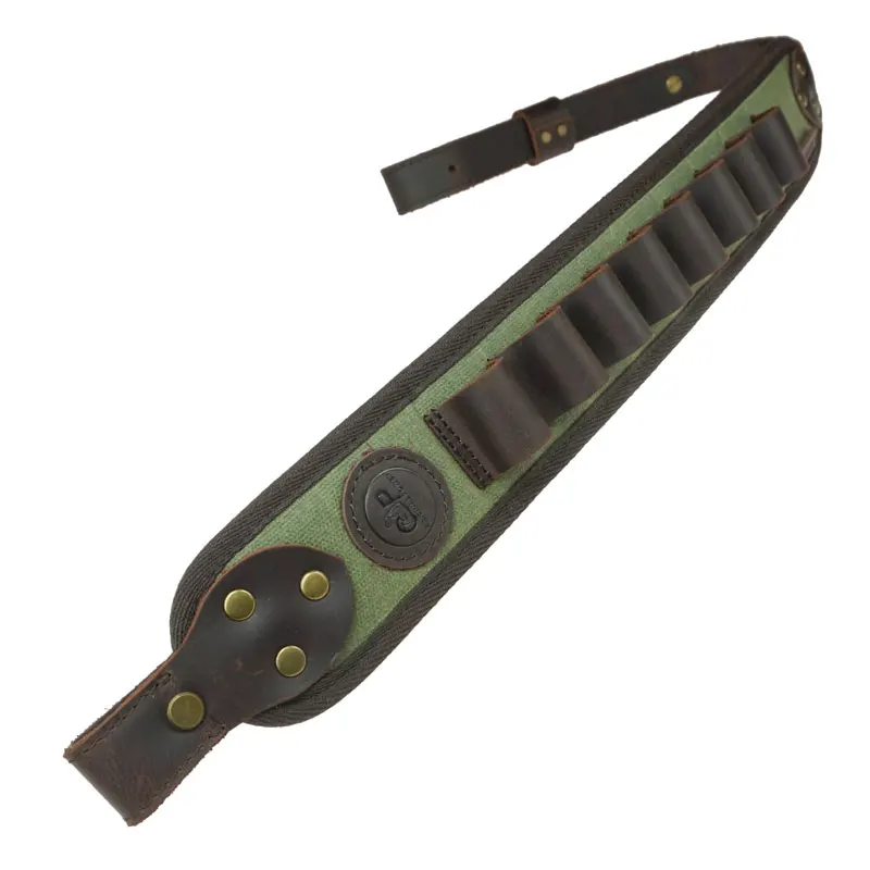 Leather Rifle Sling Shoulder Padding Tactical Strap And Shotgun Gun Buttstock Ammo Shell Holder For 5pcs 12 Gauge