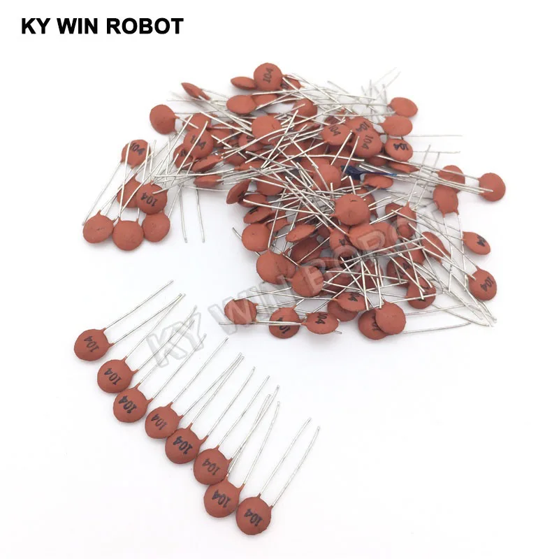 100 Stück Keramikkondensatoren, 50 V, 104, 100 nF, 0,1 µF, IC, elektronische Bauteile für Arduino, zum Selbstbau. – Detail 2