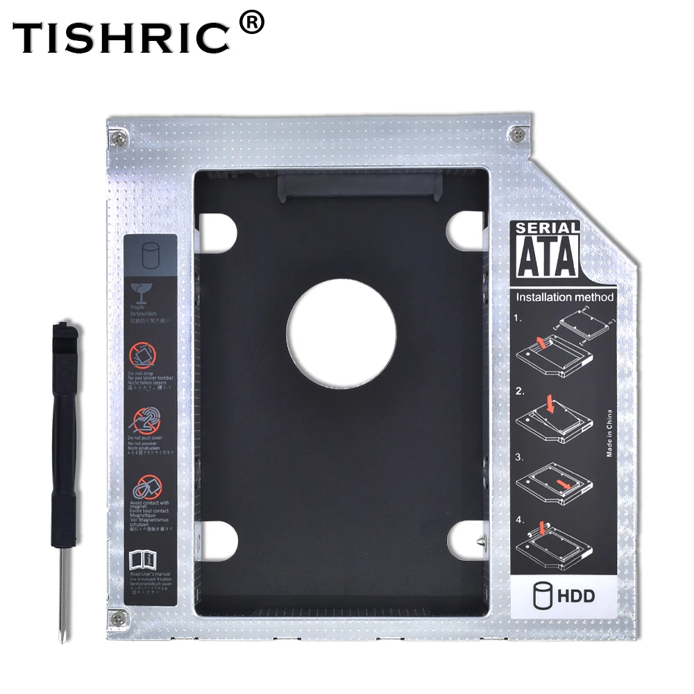 

TISHRIC Aluminum Universa 2nd VW HDD Caddy 9.5mm 12.7mm Hard disk Case Enclosure SATA 3.0 Optibay For Laptop DVD-ROM