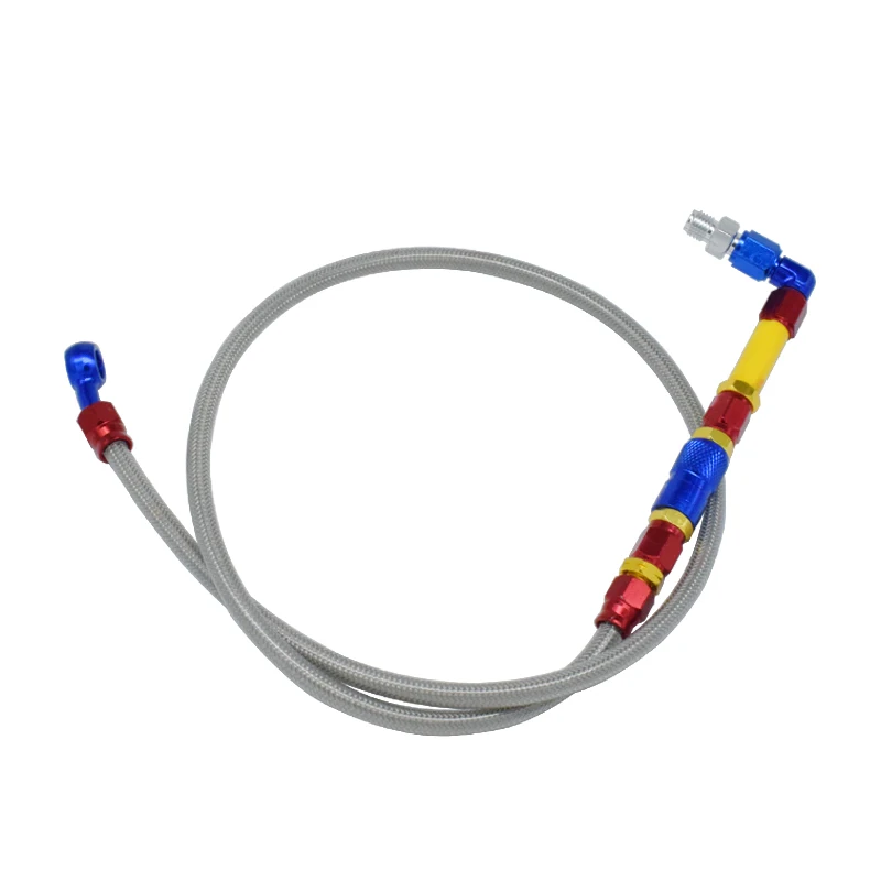 AliExpress NONE Universal Motorcycle Dirt Braided Brake Hose Line Aluminium Brake cable Hydraulic Banjo pipe M10 100/220cm Fit ATV Dirt Pit Bike
