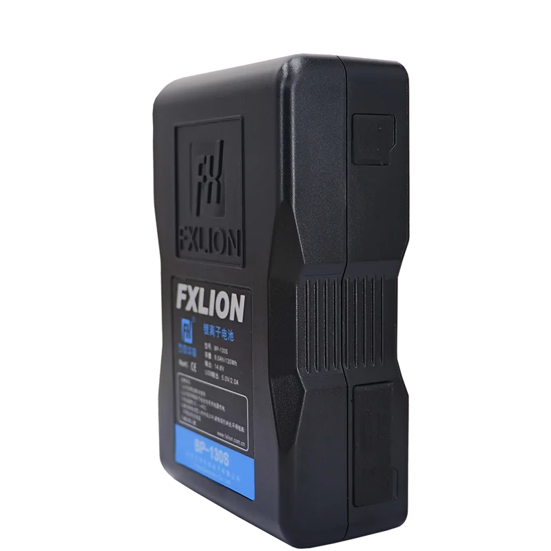 FXLION BP-130S 14.8V / 130Wh V-Mount  Battery USB-A, D-Tap and 2 1Pin Socket. A 5-Level Power Indicator FOR Camera Ligh Battery