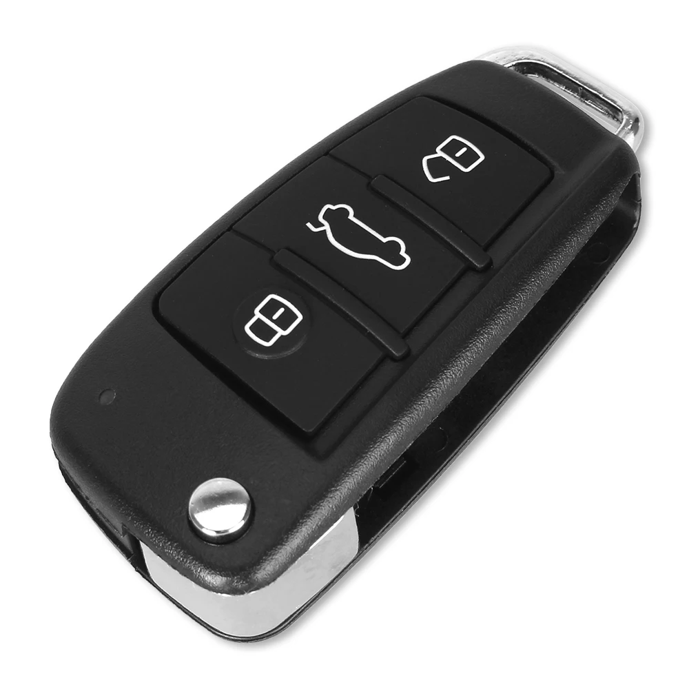 KEYYOU Keine Klinge 3 Taste Klapp Flip Remote Auto Schlüssel Shell Fall Für AUDI A2 A3 A4 A6 A6L A8 TT Schlüssel Fob Fall Ersatz