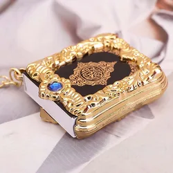 Muslim Islamic Mini Pendant Car Keychains Key Rings For Koran Ark Quran Book Real Paper Can Read Small Religious Jewelry