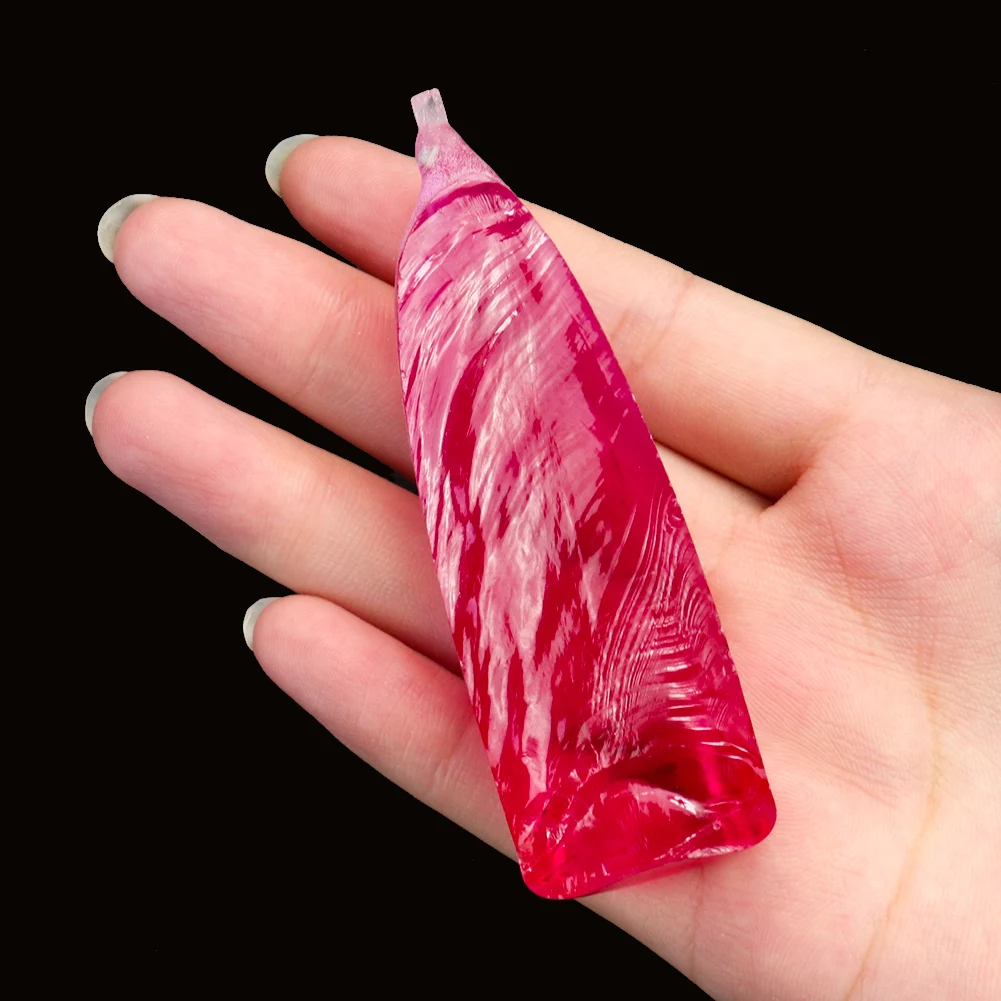 Synthetic 3# Red Rose Color Corundum Rough Raw Material Gem Stone Uncut Laboratory Ruby for Jewelry Making Ring Face Bare Stone